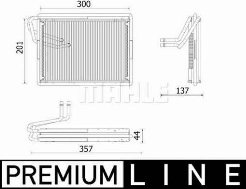MAHLE AE 164 000P - Випарник, кондиціонер autocars.com.ua