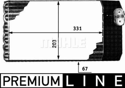MAHLE AE 39 000P - Випарник, кондиціонер autocars.com.ua