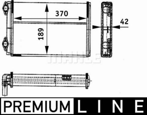 MAHLE AH 123 000P - Теплообмінник, опалення салону autocars.com.ua
