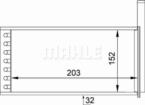 MAHLE AH 151 000S - Теплообмінник, опалення салону autocars.com.ua