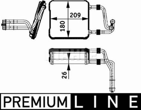 MAHLE AH 79 000P - Теплообмінник, опалення салону autocars.com.ua