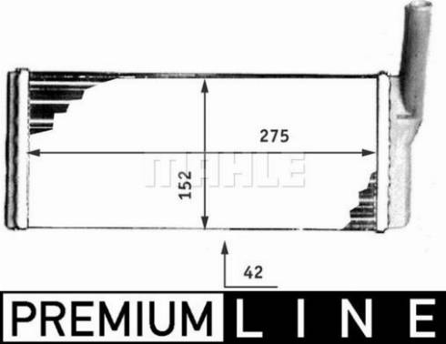 MAHLE AH 96 000P - Теплообмінник, опалення салону autocars.com.ua