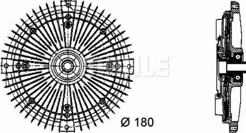 MAHLE CFC 72 000P - Зчеплення, вентилятор радіатора autocars.com.ua