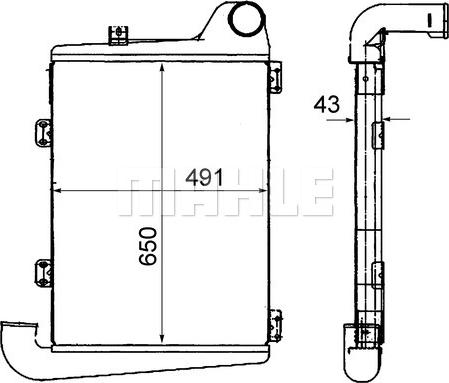 MAHLE CI 451 000P - Интеркулер autocars.com.ua