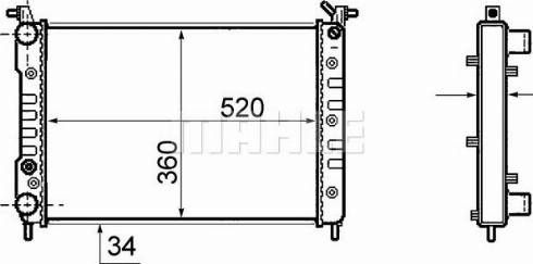 MAHLE CR 1192 000S - Радіатор, охолодження двигуна autocars.com.ua