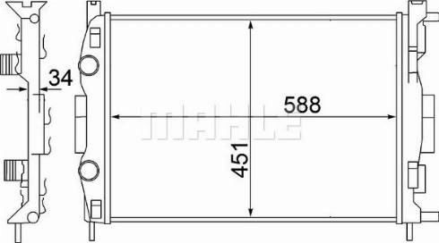 MAHLE CR 1509 000P - Радіатор, охолодження двигуна autocars.com.ua