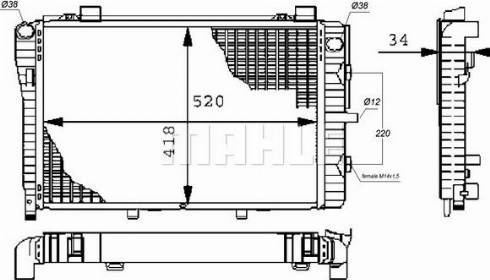 MAHLE CR 252 000P - Радіатор, охолодження двигуна autocars.com.ua