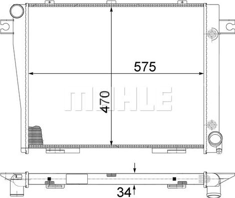 MAHLE CR 332 000P - Радіатор, охолодження двигуна autocars.com.ua