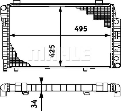 MAHLE CR 402 000P - Радіатор, охолодження двигуна autocars.com.ua