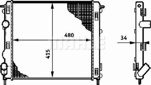 MAHLE CR 604 000S - Радіатор, охолодження двигуна autocars.com.ua