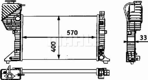 MAHLE CR 677 000P - Радиатор, охлаждение двигателя avtokuzovplus.com.ua