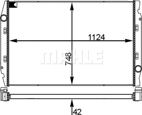 MAHLE CR 705 001P - Радіатор, охолодження двигуна autocars.com.ua