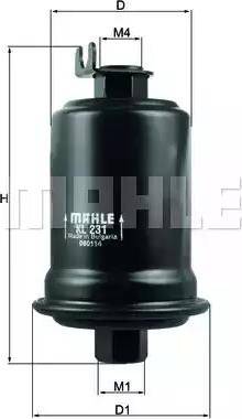 MAHLE KL 231 - Паливний фільтр autocars.com.ua