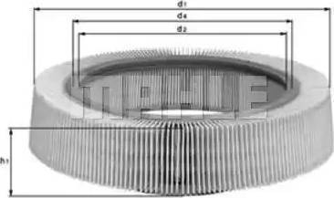 MAHLE LX 65 - Воздушный фильтр avtokuzovplus.com.ua