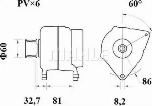 MAHLE MG 105 - Генератор avtokuzovplus.com.ua