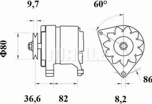 MAHLE MG 259 - Генератор autocars.com.ua