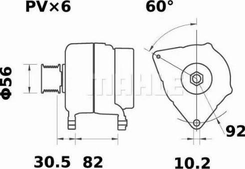 MAHLE MG 34 - Генератор avtokuzovplus.com.ua