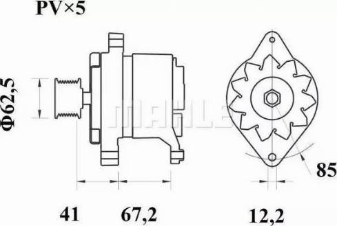 MAHLE MG 361 - Генератор avtokuzovplus.com.ua