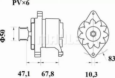 MAHLE MG 529 - Генератор avtokuzovplus.com.ua