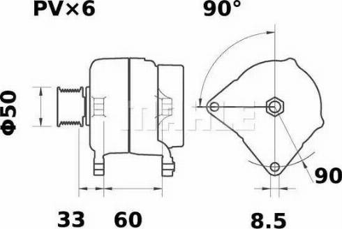 MAHLE MG 91 - Генератор autocars.com.ua