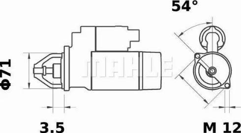 MAHLE MS 106 - Стартер autocars.com.ua