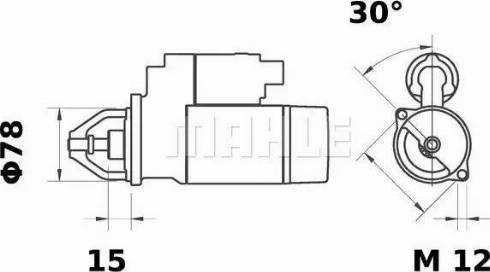 MAHLE MS 122 - Стартер autocars.com.ua