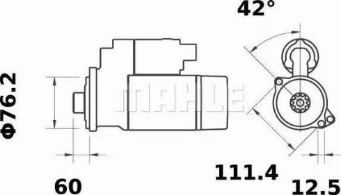 MAHLE MS 124 - Стартер avtokuzovplus.com.ua