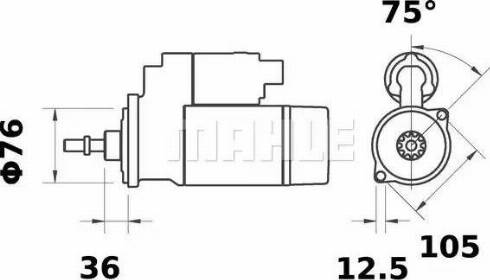 MAHLE MS 126 - Стартер avtokuzovplus.com.ua