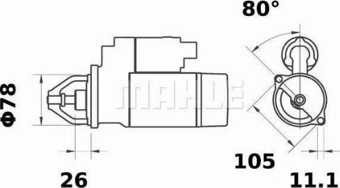 MAHLE MS 128 - Стартер autocars.com.ua