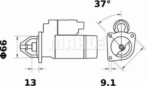 MAHLE MS 173 - Стартер avtokuzovplus.com.ua