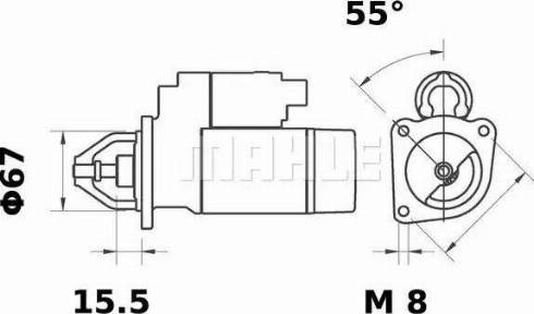 MAHLE MS 181 - Стартер autocars.com.ua