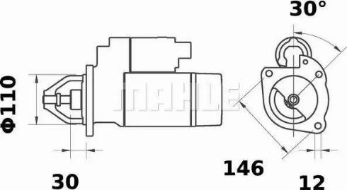 MAHLE MS 187 - Стартер autocars.com.ua