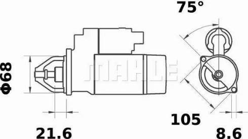 MAHLE MS 427 - Стартер autocars.com.ua