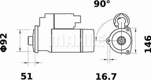 MAHLE MS 6 - Стартер autocars.com.ua