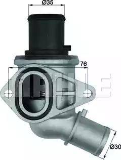 MAHLE TI 116 70 - Термостат, охолоджуюча рідина autocars.com.ua