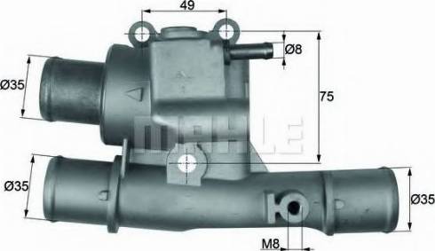 MAHLE TI 141 88 - Термостат, охолоджуюча рідина autocars.com.ua