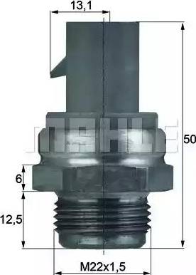 MAHLE TSW 14D - Термовимикач, вентилятор радіатора / кондиціонера autocars.com.ua