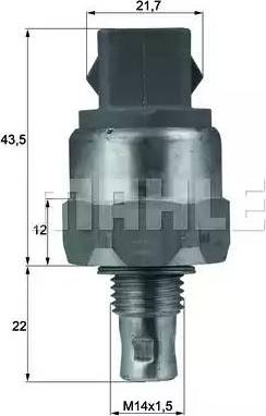 MAHLE TSW 46 - Термовимикач, вентилятор радіатора / кондиціонера autocars.com.ua