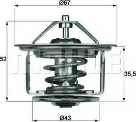 MAHLE TX 17 80D - Термостат, охлаждающая жидкость avtokuzovplus.com.ua