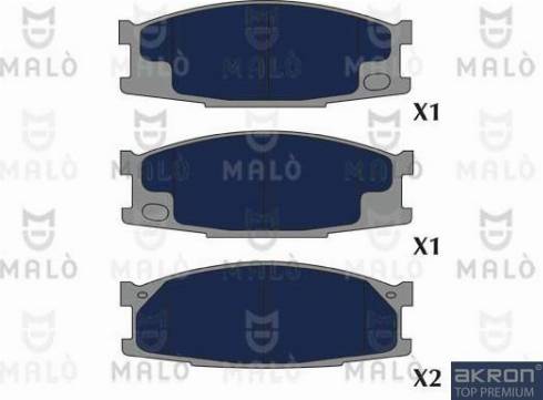 AKRON-MALÒ 1050676 - Гальмівні колодки, дискові гальма autocars.com.ua