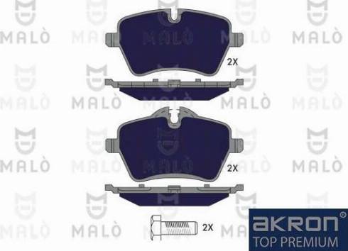 AKRON-MALÒ 1051384 - Гальмівні колодки, дискові гальма autocars.com.ua