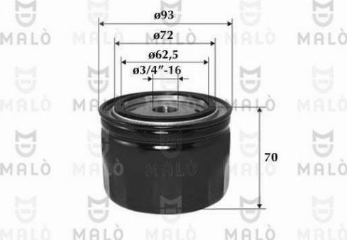 AKRON-MALÒ 1510105 - Масляний фільтр autocars.com.ua