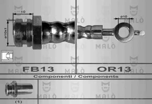 AKRON-MALÒ 8697 - Гальмівний шланг autocars.com.ua