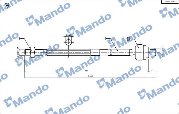 Mando DSA020277 - Осьовий шарнір, рульова тяга autocars.com.ua