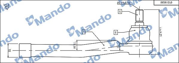 Mando DSA020620 - Наконечник рулевой тяги, шарнир avtokuzovplus.com.ua