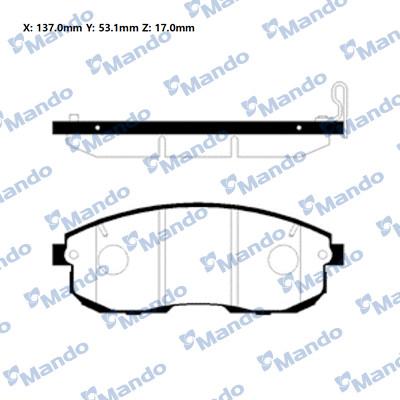 Mando MBF010134C - Тормозные колодки, дисковые, комплект avtokuzovplus.com.ua