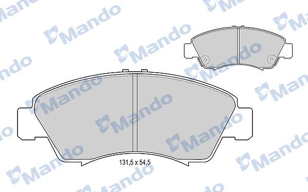 Mando MBF015000 - Гальмівні колодки, дискові гальма autocars.com.ua
