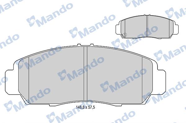 Mando MBF015003 - Гальмівні колодки, дискові гальма autocars.com.ua