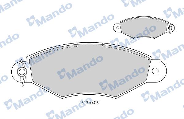 Mando MBF015129 - Гальмівні колодки, дискові гальма autocars.com.ua
