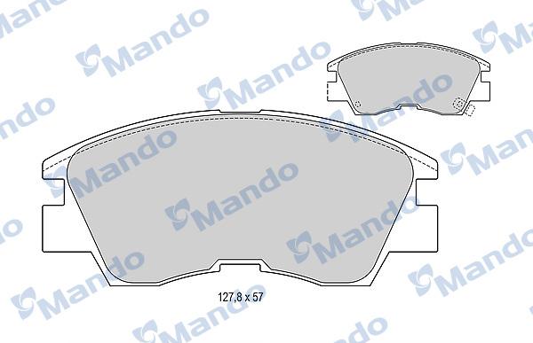 Mando MBF015006 - Тормозные колодки, дисковые, комплект avtokuzovplus.com.ua